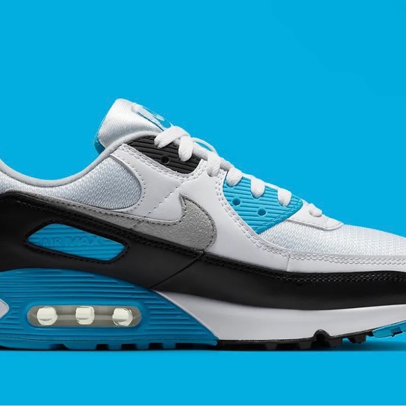 Nike Air Max 90 III Laser Blue Black White Grey CJ6779-100 Men's Size 10 - Picture 3 of 6